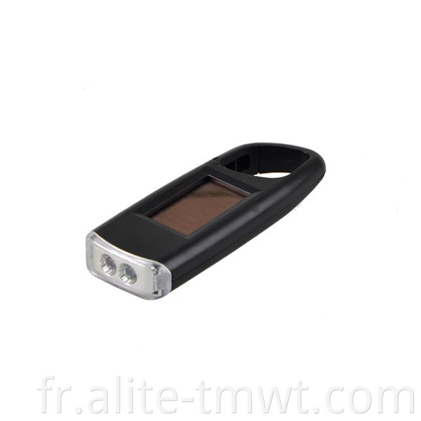 Keychain de lampe de poche à puissance solaire rechargeable LED